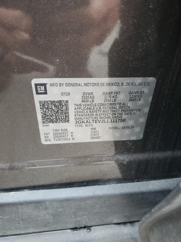 2020 GMC Terrain Sle VIN: 3GKALTEV2LL111758 Lot: 90668165