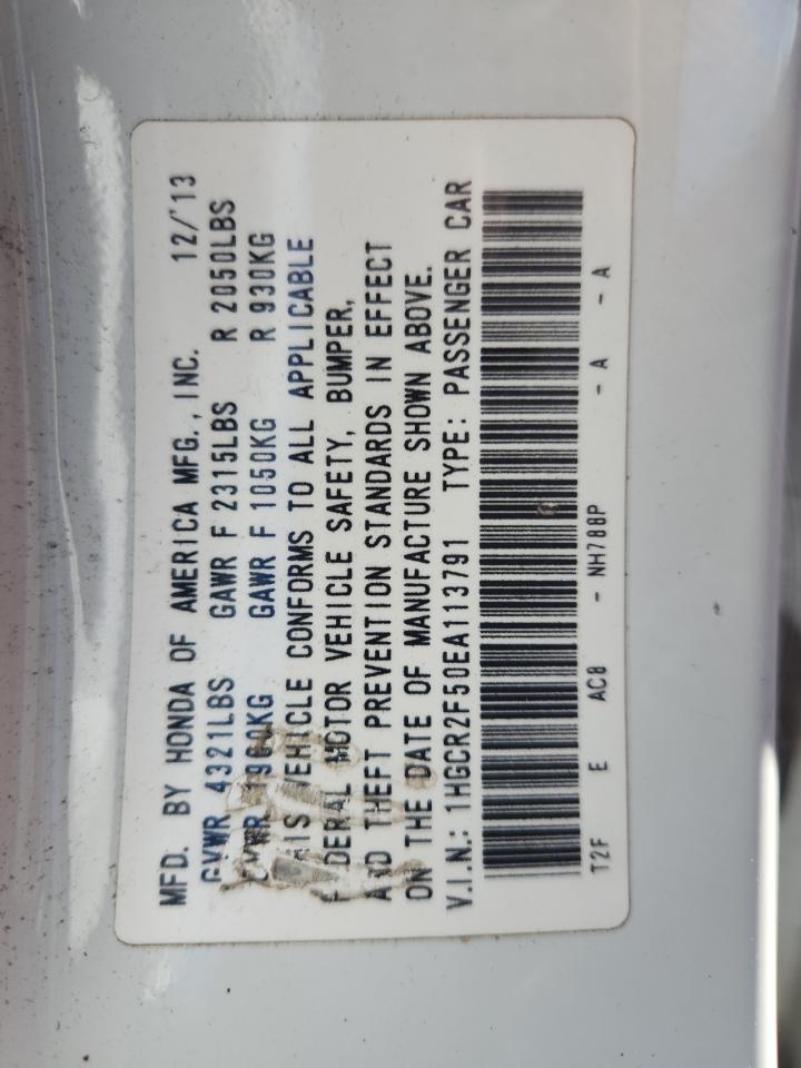 2014 Honda Accord Sport VIN: 1HGCR2F50EA113791 Lot: 82359985