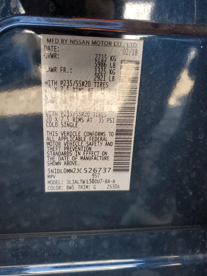 2018 Infiniti Qx60 VIN: 5N1DL0MN2JC526737 Lot: 89509955