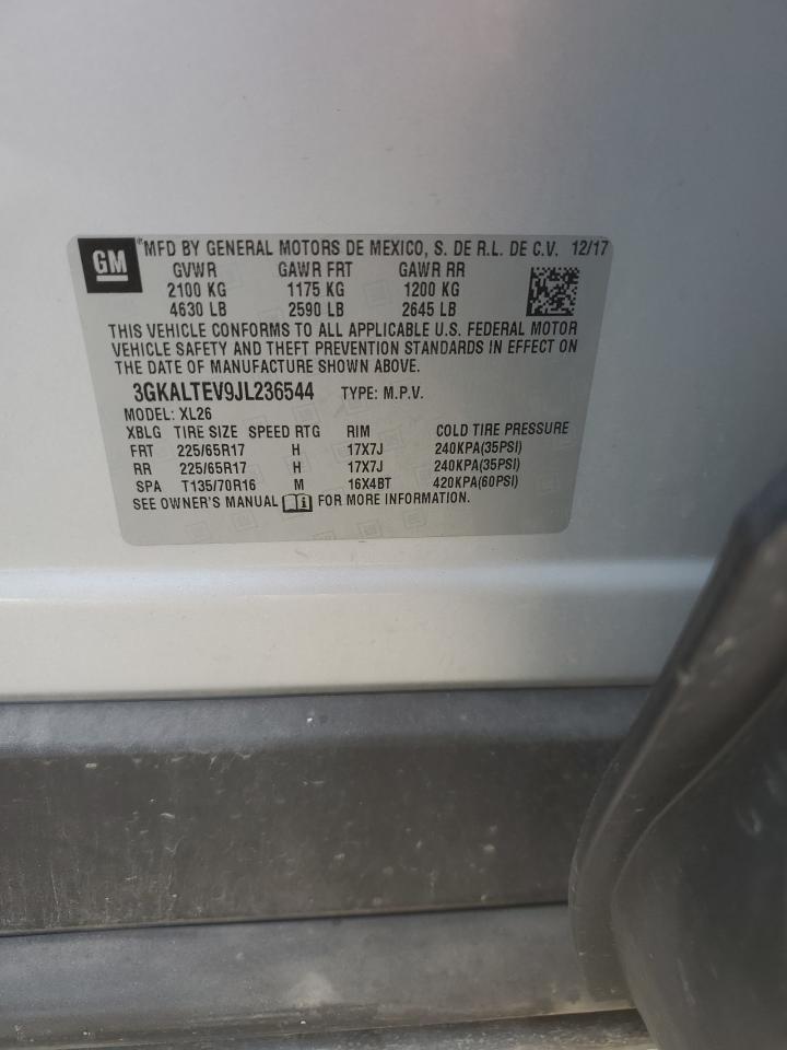 2018 GMC Terrain Sle VIN: 3GKALTEV9JL236544 Lot: 86803695