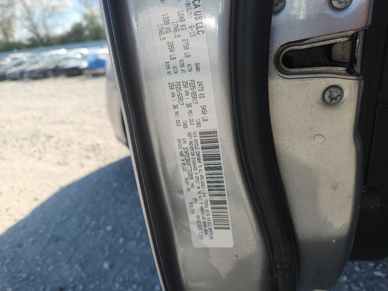 2015 Dodge Journey Sxt VIN: 3C4PDCBG0FT733899 Lot: 86078555