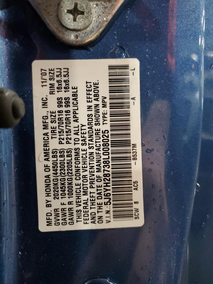 2008 Honda Element Ex VIN: 5J6YH28738L008025 Lot: 86241645