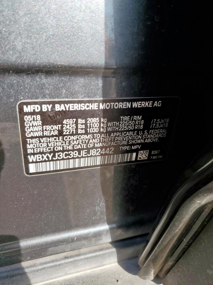 2018 BMW X2 Sdrive28I VIN: WBXYJ3C39JEJ82442 Lot: 85349375