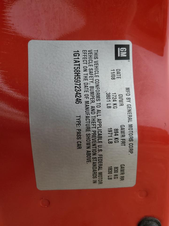 2009 Chevrolet Cobalt Lt VIN: 1G1AT58H597234246 Lot: 90810865