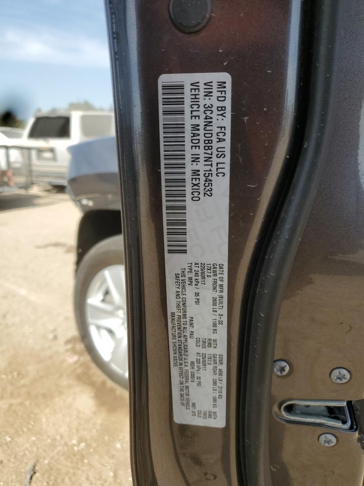 2022 Jeep Compass Latitude VIN: 3C4NJDBB7NT154532 Lot: 80247945