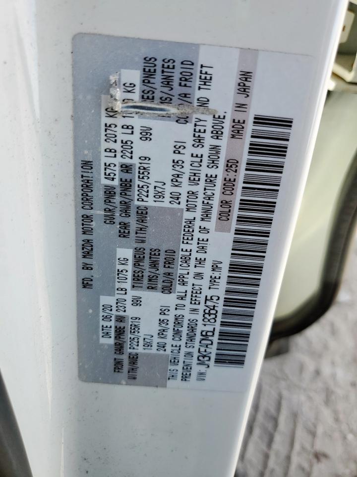 2020 Mazda Cx-5 Grand Touring VIN: JM3KFADM6L1836475 Lot: 85130705