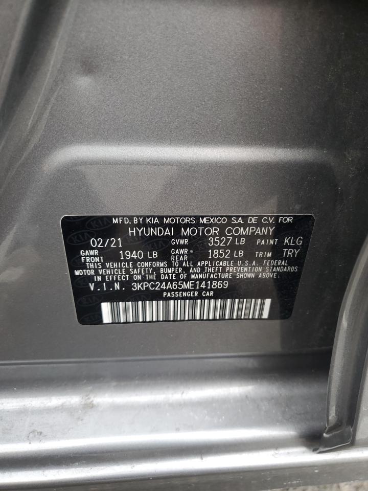 2021 Hyundai Accent Se VIN: 3KPC24A65ME141869 Lot: 85744085