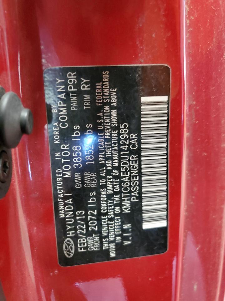 2013 Hyundai Veloster Turbo VIN: KMHTC6AE5DU142985 Lot: 82005395