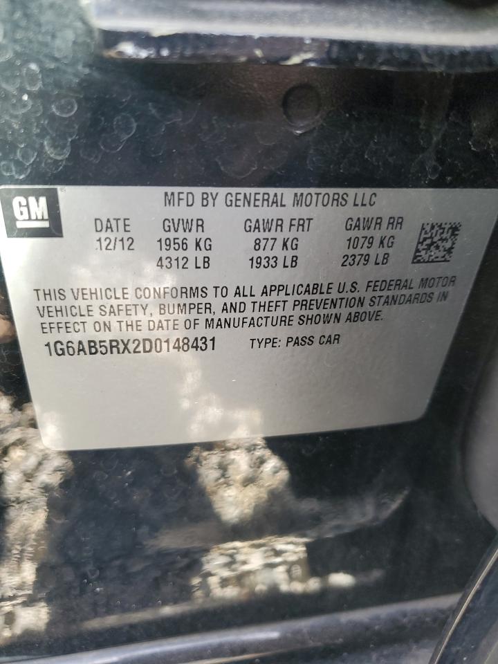 2013 Cadillac Ats Luxury VIN: 1G6AB5RX2D0148431 Lot: 85283365