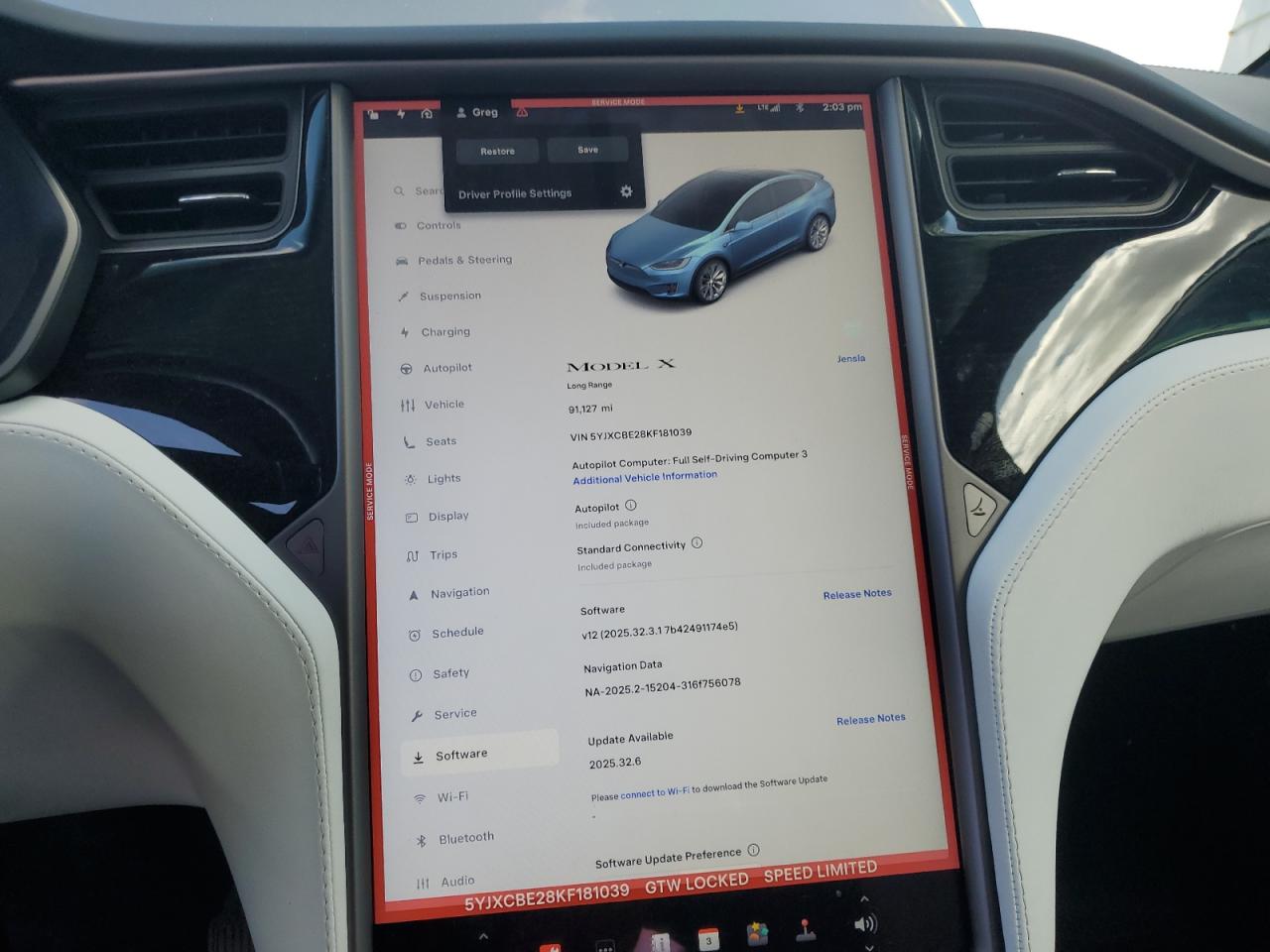 2019 Tesla Model X VIN: 5YJXCBE28KF181039 Lot: 84561745