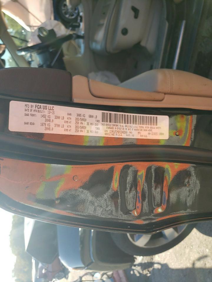 2015 Jeep Grand Cherokee Overland VIN: 1C4RJFCM3FC242200 Lot: 84745585