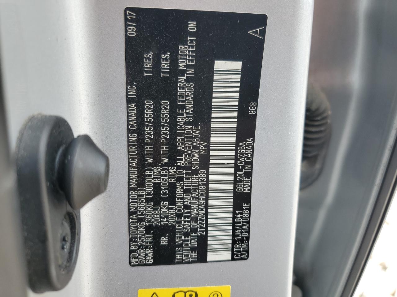 2017 Lexus Rx 350 Base VIN: 2T2ZZMCA9HC081389 Lot: 82760055