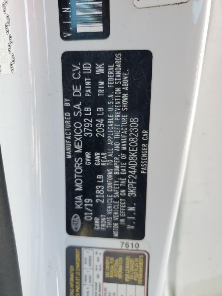 2019 Kia Forte Fe VIN: 3KPF24AD8KE082308 Lot: 85358585