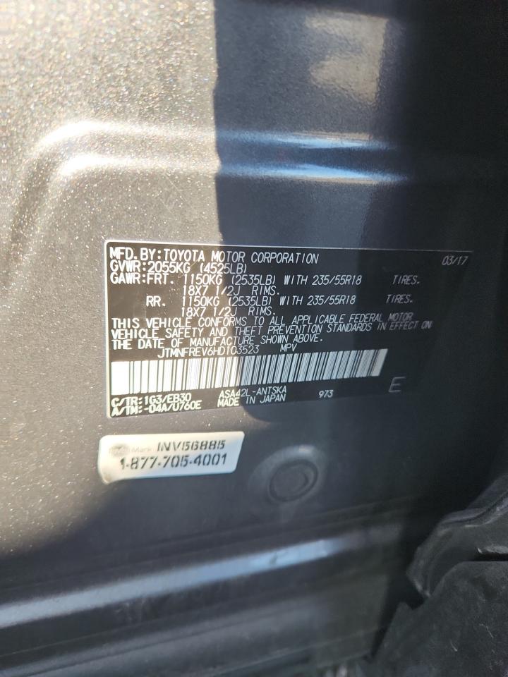 2017 Toyota Rav4 Se VIN: JTMNFREV6HD103523 Lot: 84820525