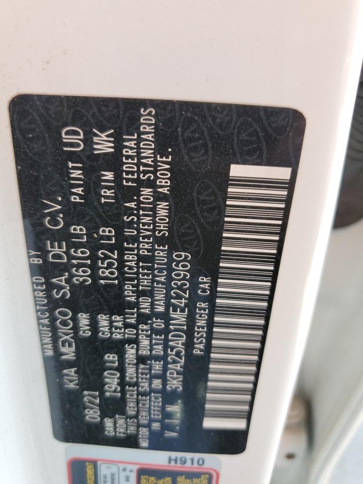 2021 Kia Rio S VIN: 3KPA25AD1ME423969 Lot: 87443365