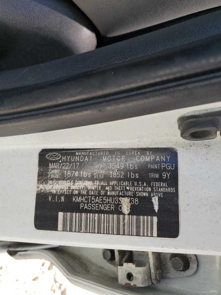 2017 Hyundai Accent Se VIN: KMHCT5AE5HU336738 Lot: 84928665