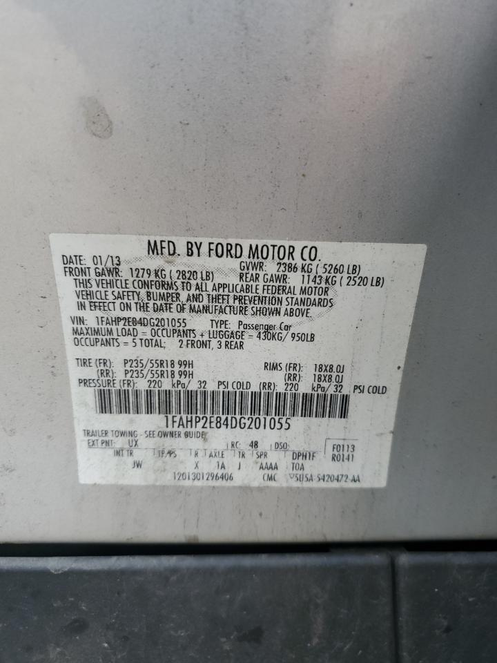 2013 Ford Taurus Sel VIN: 1FAHP2E84DG201055 Lot: 85544195