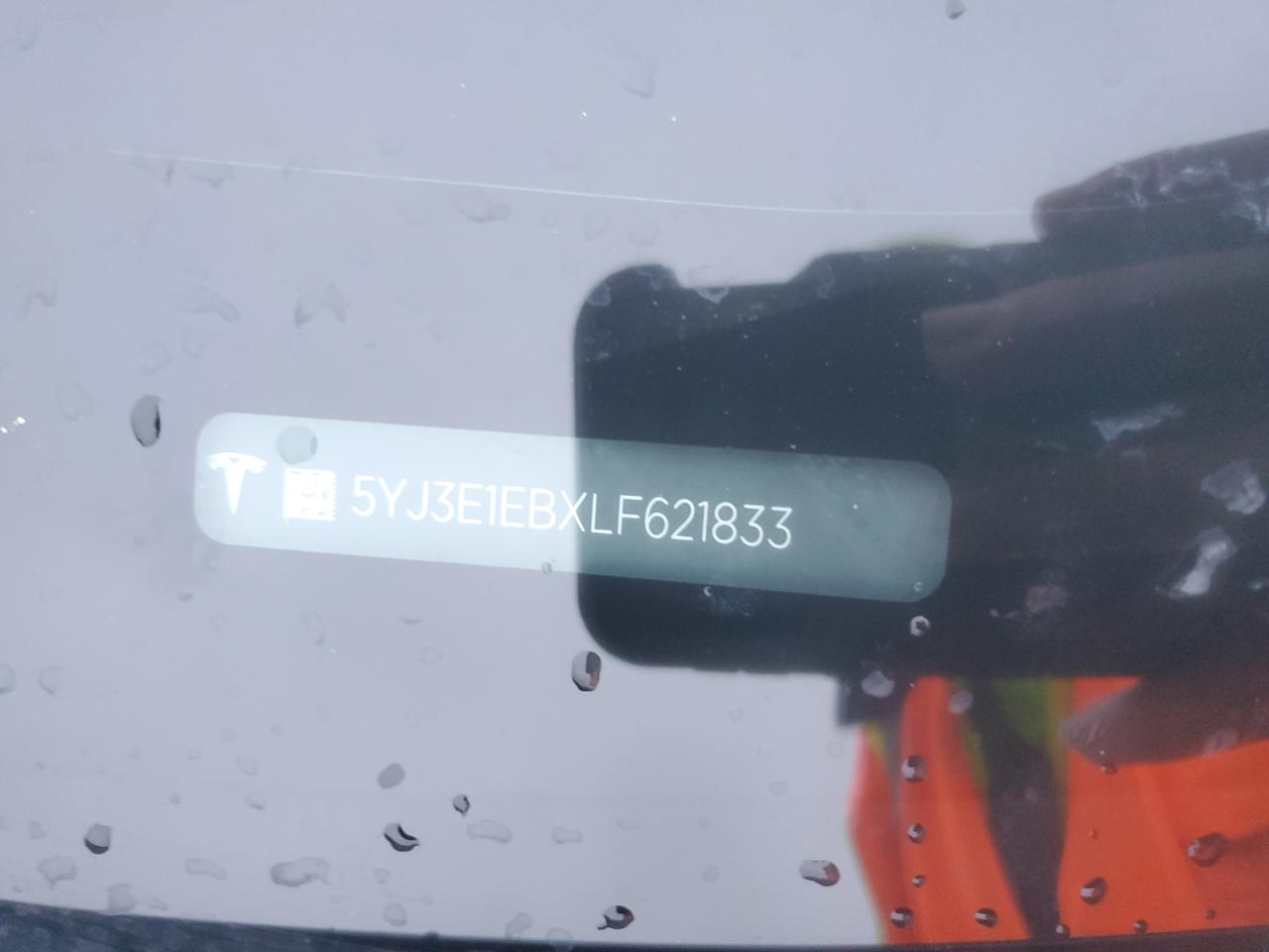 2020 Tesla Model 3 VIN: 5YJ3E1EBXLF621833 Lot: 90285115