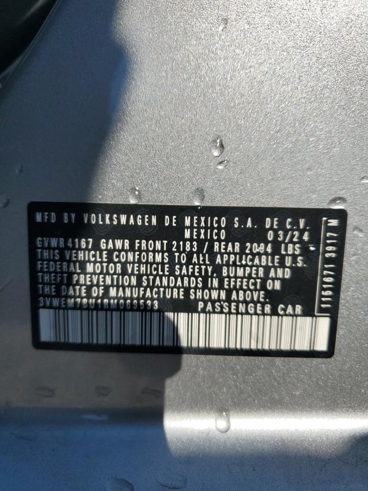 2024 Volkswagen Jetta Se VIN: 3VWEM7BU1RM069533 Lot: 85685185