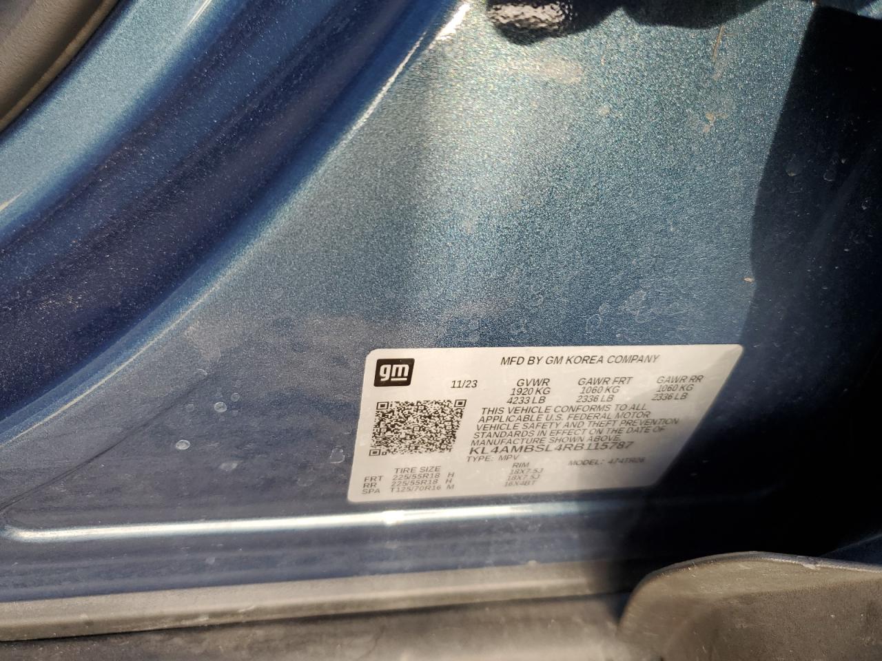 2024 Buick Encore Gx Preferred VIN: KL4AMBSL4RB115787 Lot: 90520845