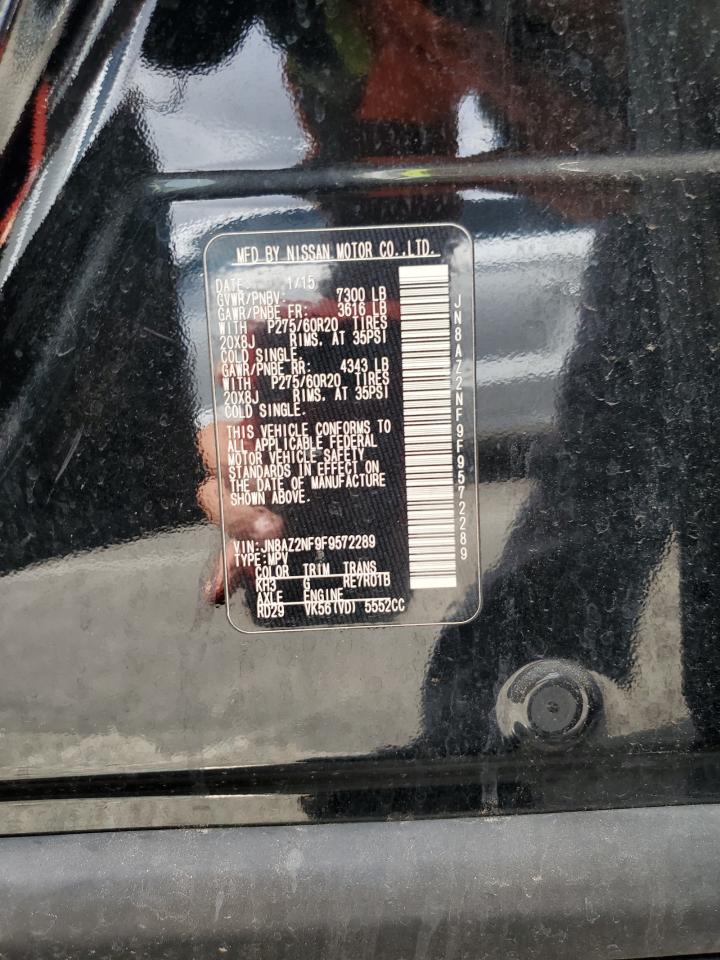 2015 Infiniti Qx80 VIN: JN8AZ2NF9F9572289 Lot: 85301945