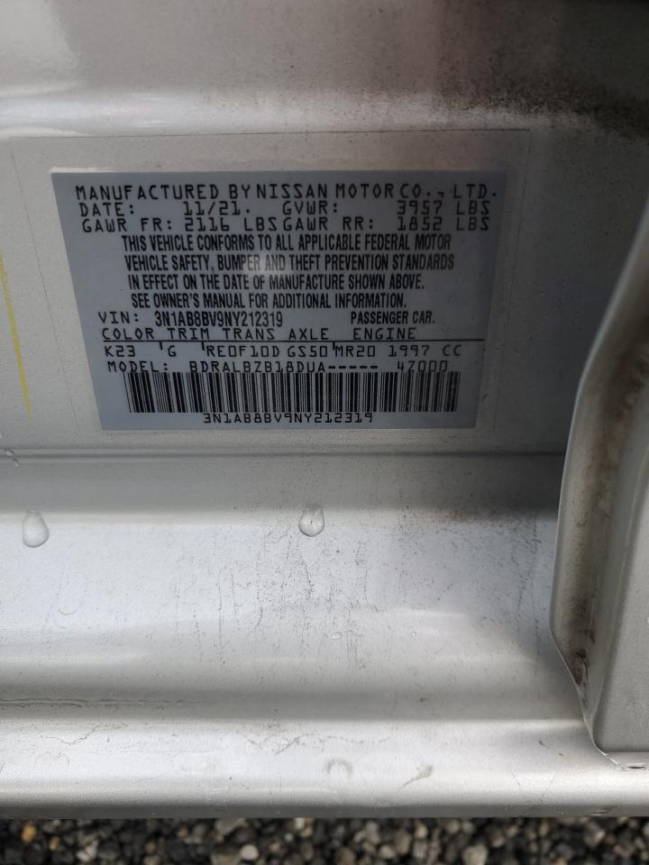 2022 Nissan Sentra S VIN: 3N1AB8BV9NY212319 Lot: 85780095