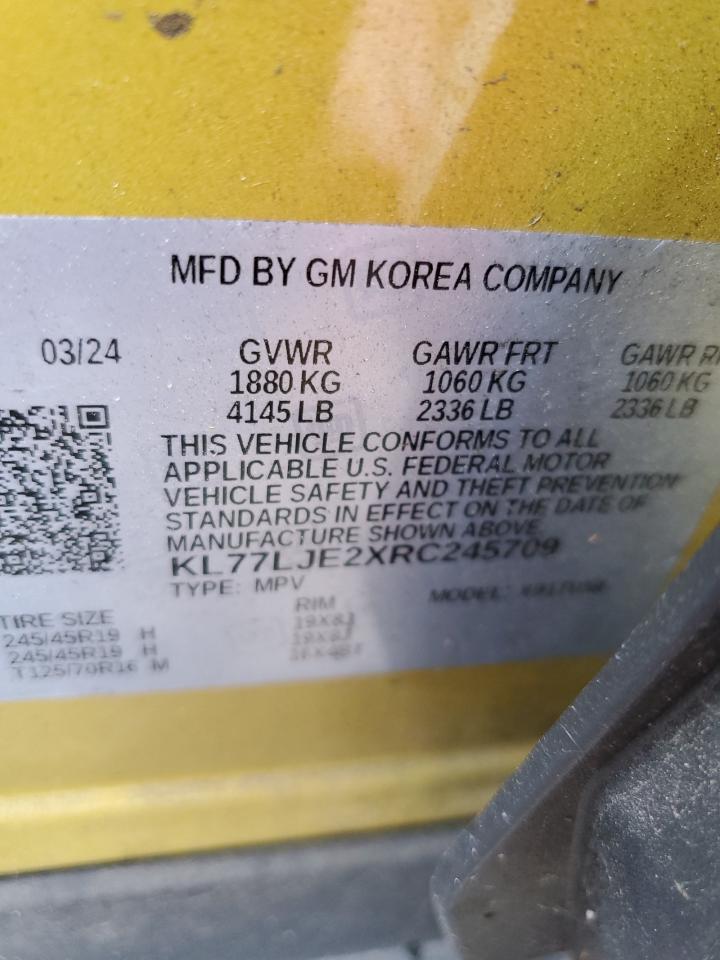 2024 Chevrolet Trax 2Rs VIN: KL77LJE2XRC245709 Lot: 90659495