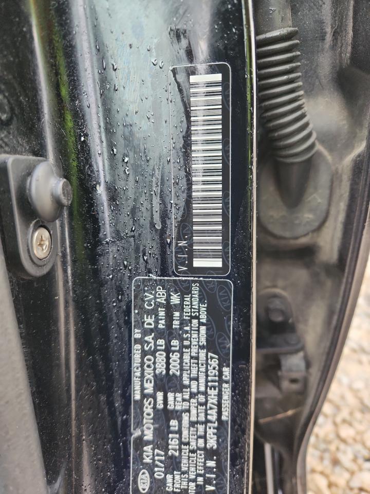 2017 Kia Forte Lx VIN: 3KPFL4A7XHE119567 Lot: 85406825