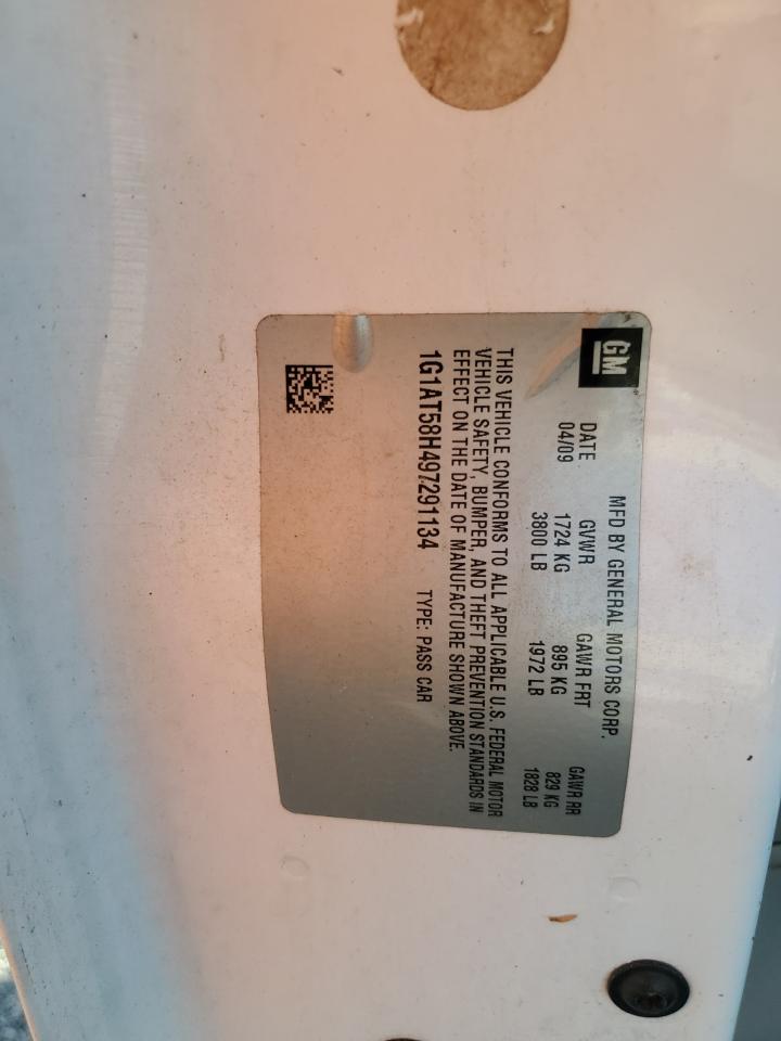 2009 Chevrolet Cobalt Lt VIN: 1G1AT58H497291134 Lot: 87277375