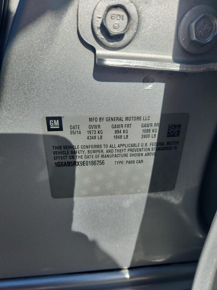 2014 Cadillac Ats Luxury VIN: 1G6AB5RX9E0186756 Lot: 85870445