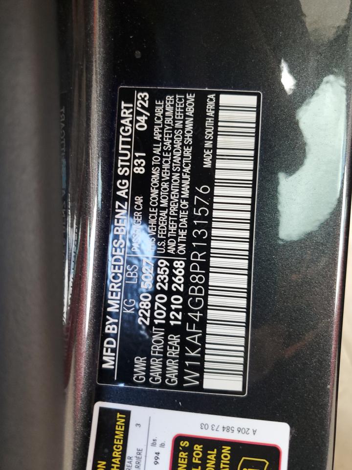 2023 Mercedes-Benz C 300 VIN: W1KAF4GB8PR131576 Lot: 90454925