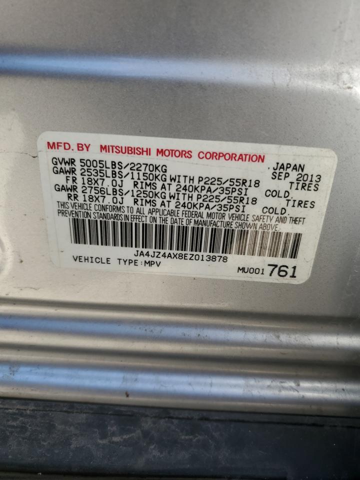 2014 Mitsubishi Outlander Gt VIN: JA4JZ4AX8EZ013878 Lot: 89873615