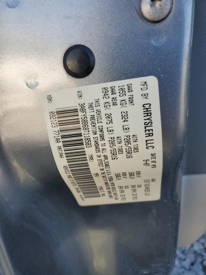 2008 Chrysler Pt Cruiser Touring VIN: 3A8FY58B68T118583 Lot: 85883355