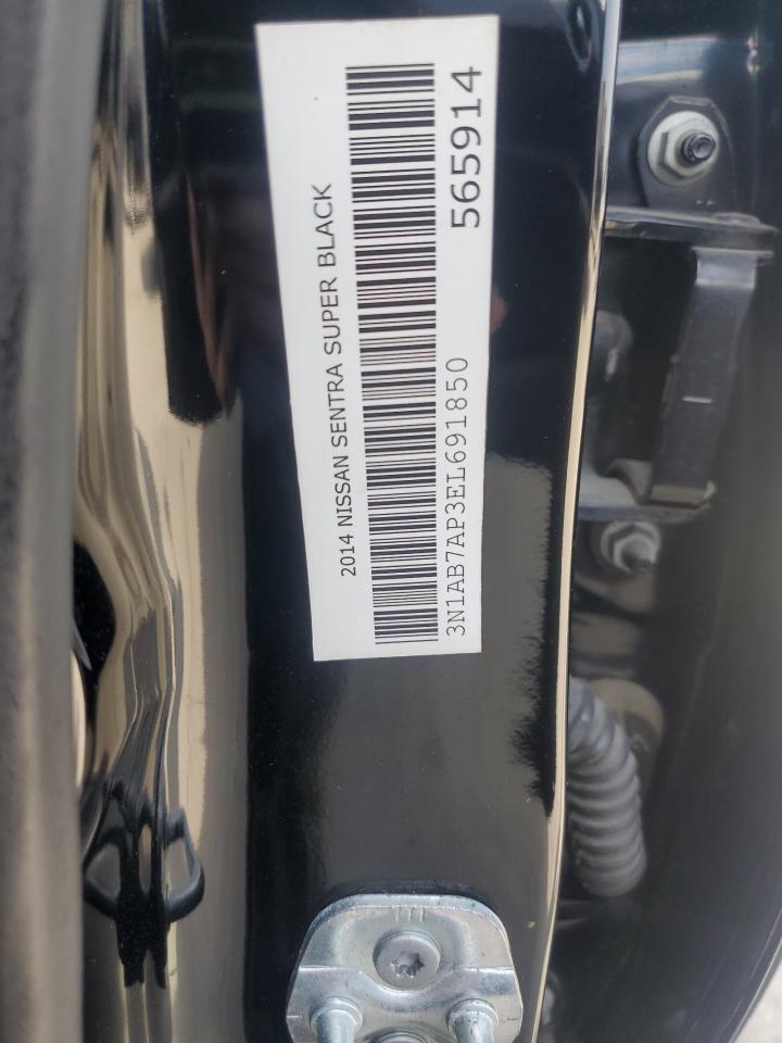 2014 Nissan Sentra S VIN: 3N1AB7AP3EL691850 Lot: 84775945