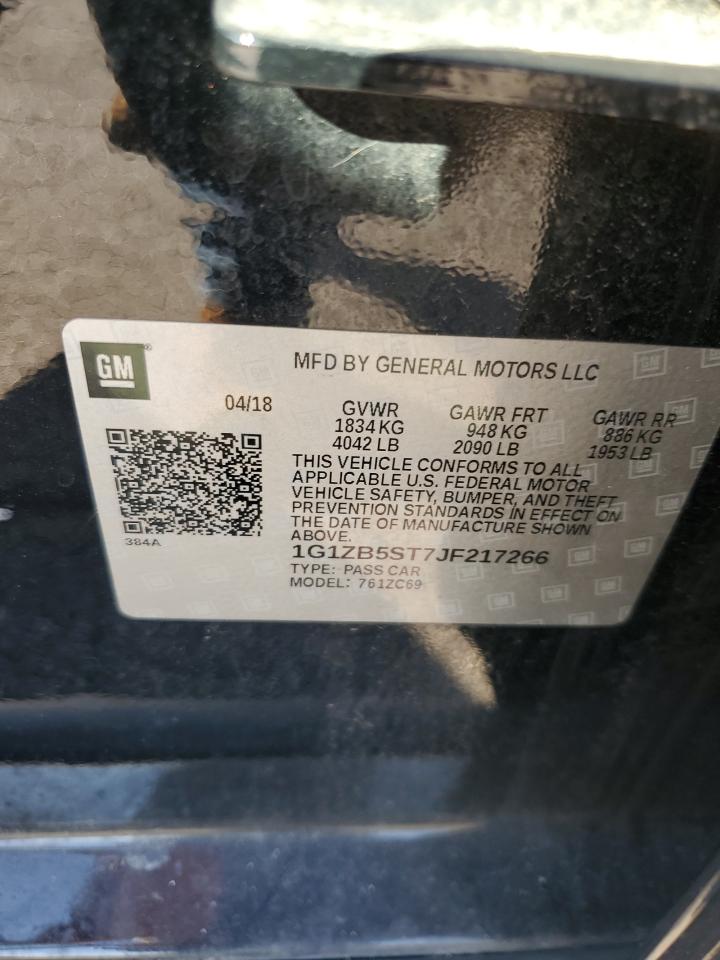 2018 Chevrolet Malibu Ls VIN: 1G1ZB5ST7JF217266 Lot: 82381645