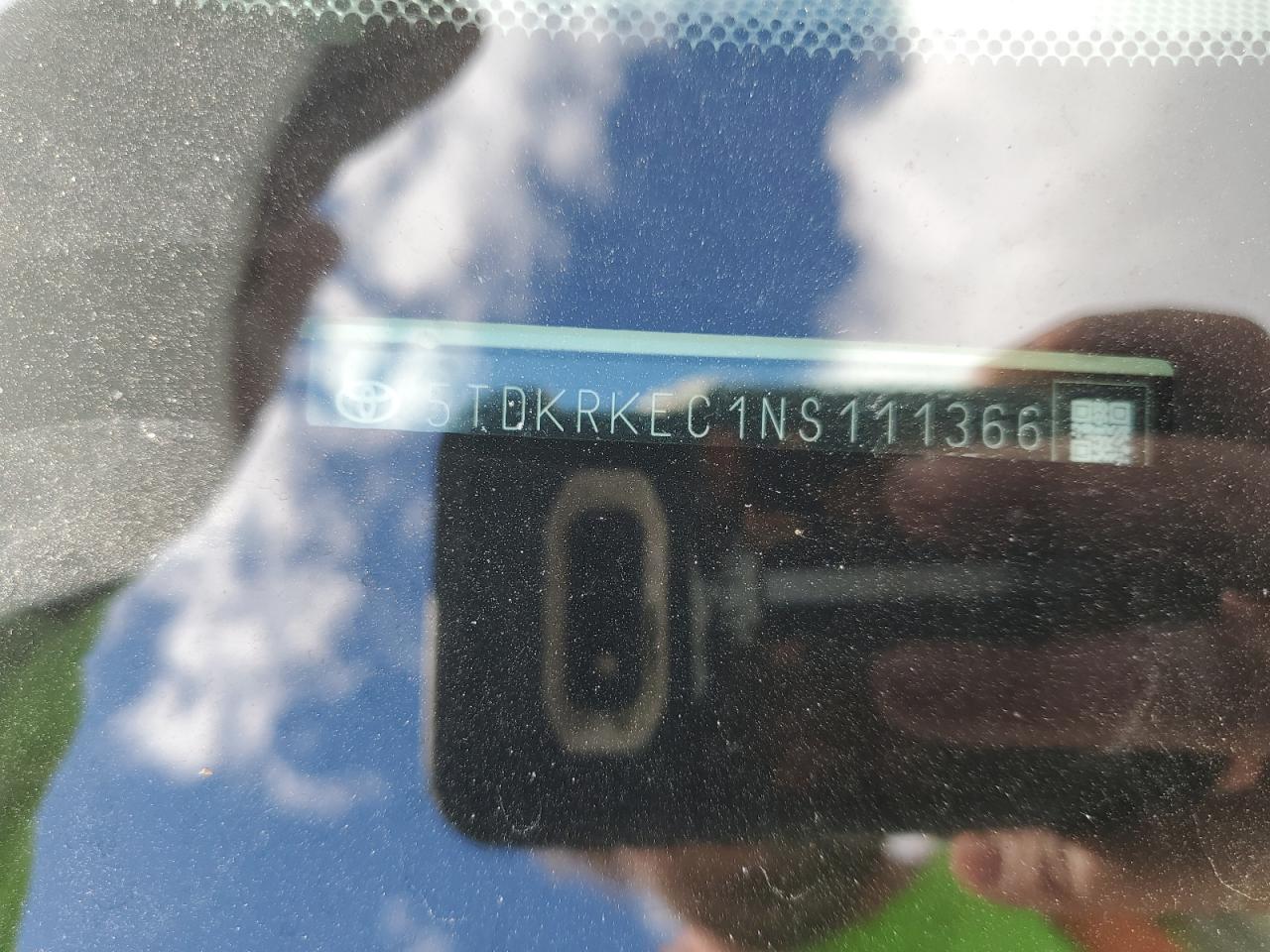 2022 Toyota Sienna Le VIN: 5TDKRKEC1NS111366 Lot: 89430885