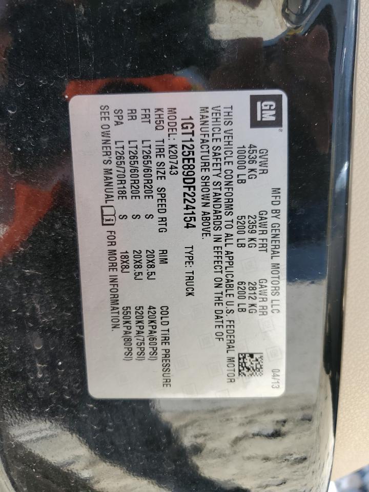 2013 GMC Sierra K2500 Denali VIN: 1GT125E89DF224154 Lot: 82192065