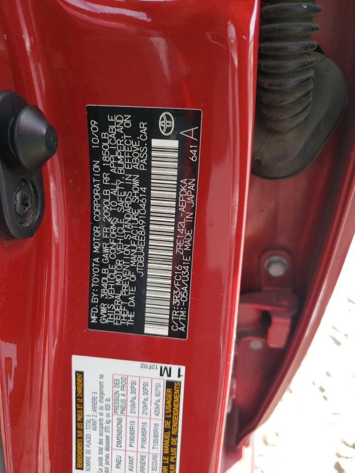 2010 Toyota Corolla Base VIN: JTDBU4EE8A9104614 Lot: 85662965