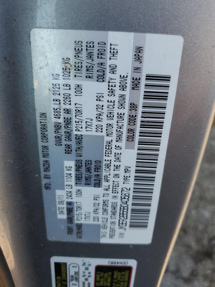 2011 Mazda Cx-7 VIN: JM3ER2B56B0405872 Lot: 87252225