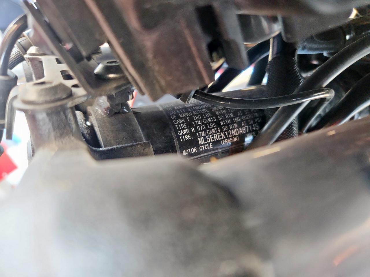 2022 Kawasaki Er650 K VIN: ML5EREK12NDA67145 Lot: 82372785