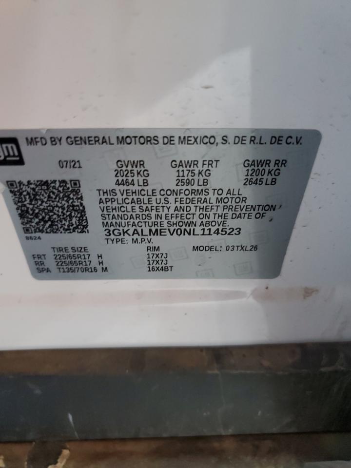 2022 GMC Terrain Sle VIN: 3GKALMEV0NL114523 Lot: 82211925