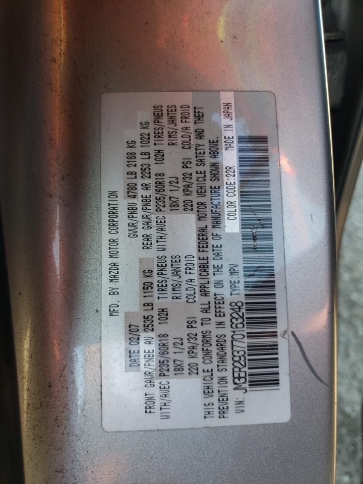 2007 Mazda Cx-7 VIN: JM3ER293770163248 Lot: 82364125