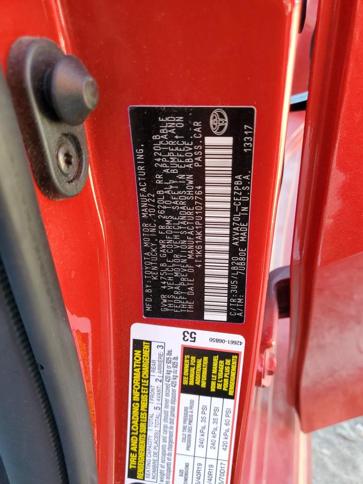 2023 Toyota Camry Xse VIN: 4T1K61AK1PU107764 Lot: 94737865