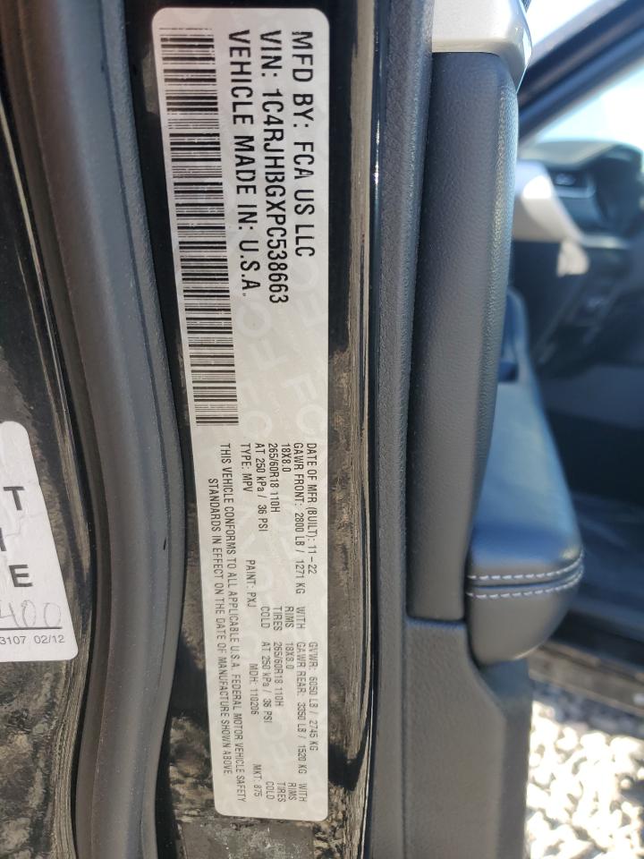 2023 Jeep Grand Cherokee Limited VIN: 1C4RJHBGXPC538663 Lot: 90027425