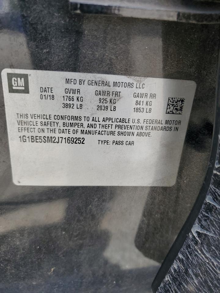 2018 Chevrolet Cruze Lt VIN: 1G1BE5SM2J7169252 Lot: 82457785