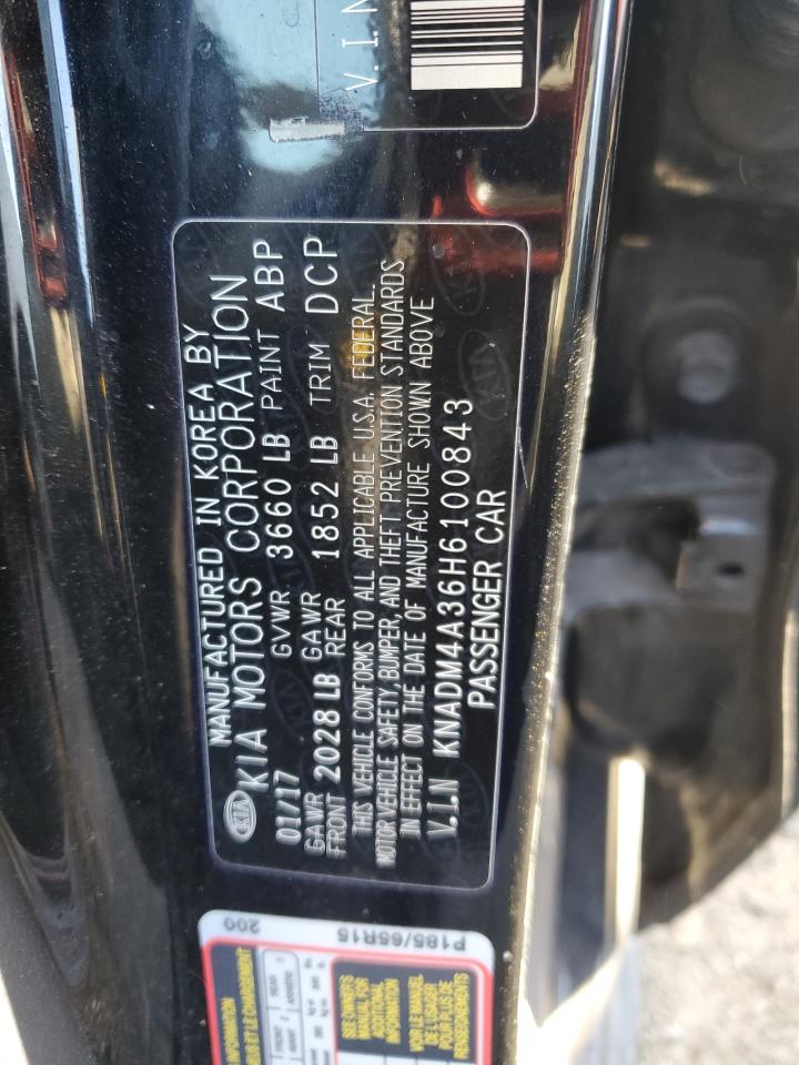 2017 Kia Rio Lx VIN: KNADM4A36H6100843 Lot: 90861425