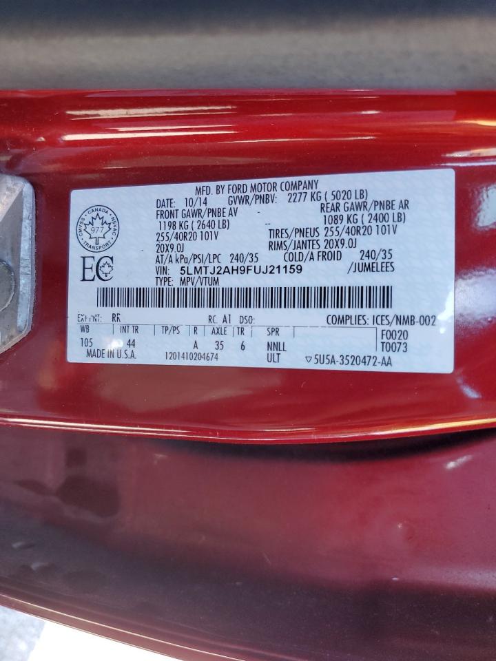 2015 Lincoln Mkc VIN: 5LMTJ2AH9FUJ21159 Lot: 84903155