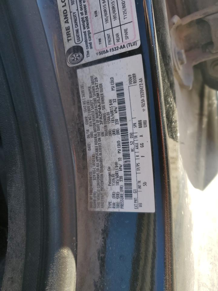 2018 Ford Fiesta S VIN: 3FADP4AJ5JM134728 Lot: 82651215