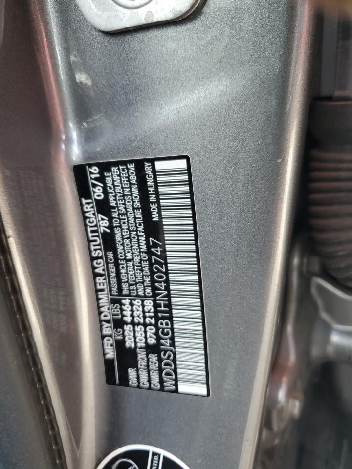 2017 Mercedes-Benz Cla 250 4Matic VIN: WDDSJ4GB1HN402747 Lot: 84862275