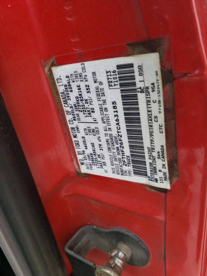 1996 Ford F250 VIN: 2FTHF26F2TCA63185 Lot: 85515105